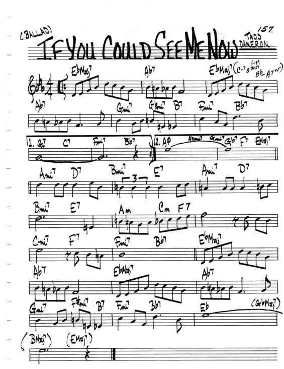 Partitura da música If You Could See Me Now v.4