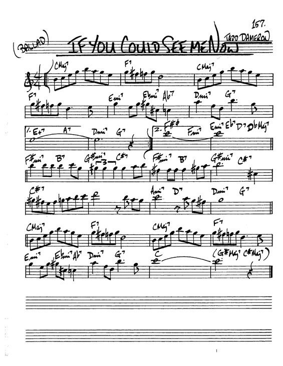 Partitura da música If You Could see Me Now