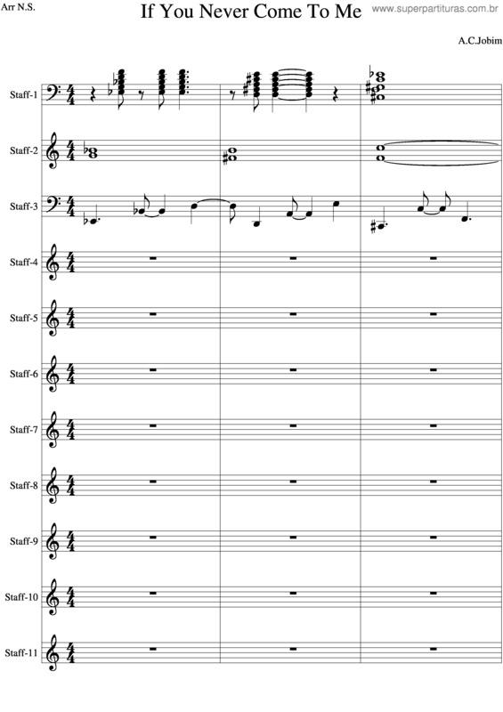 Partitura da música If You Never Come To Me