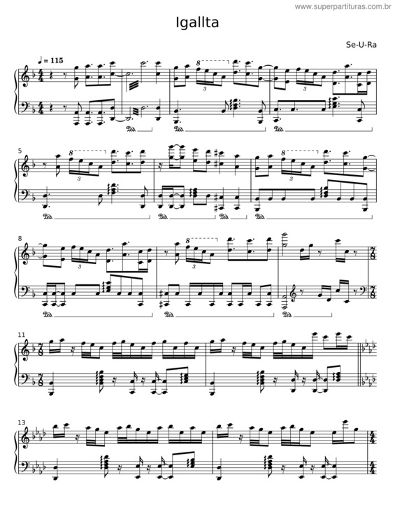 Partitura da música Igallta – Se–U–Ra