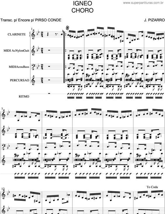 Partitura da música Igneo v.2
