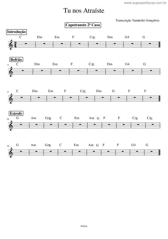 Partitura da música Igreja Catolica – Igreja Catolica Tu Nos Atraíste v.2