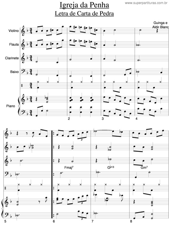 Partitura da música Igreja Da Penha v.2