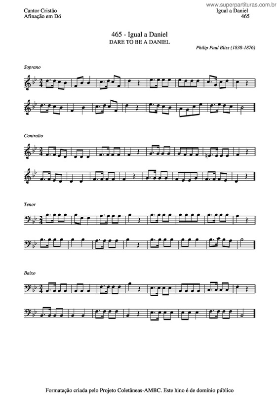 Partitura da música Igual A Daniel v.2