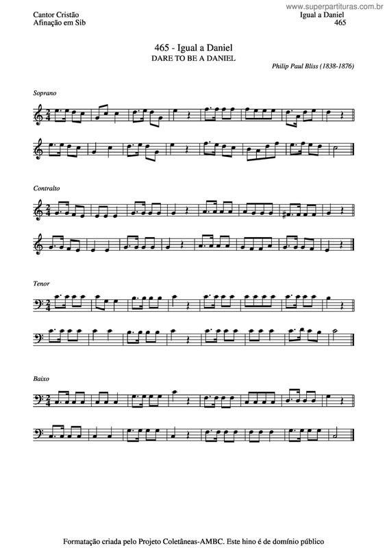 Partitura da música Igual A Daniel v.3