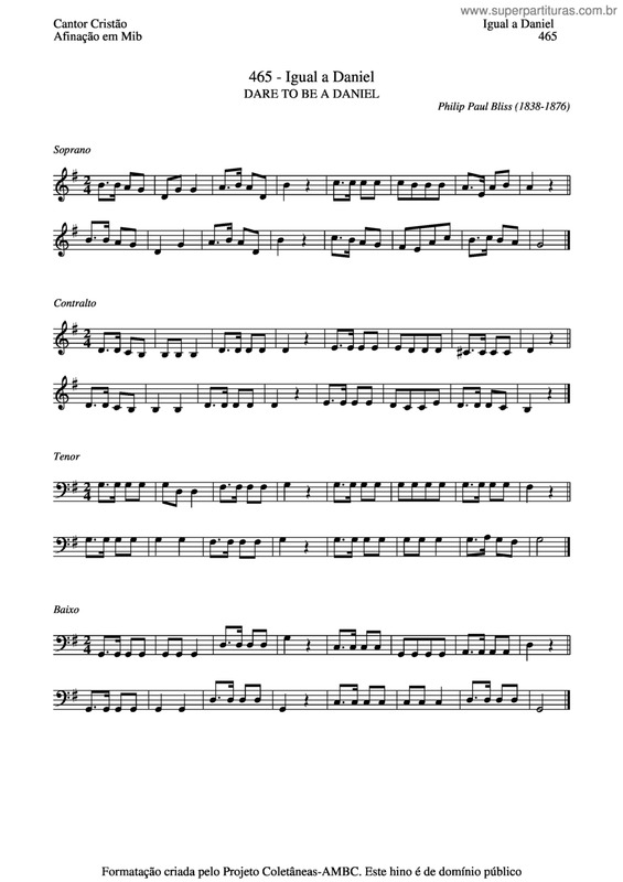 Partitura da música Igual A Daniel v.4