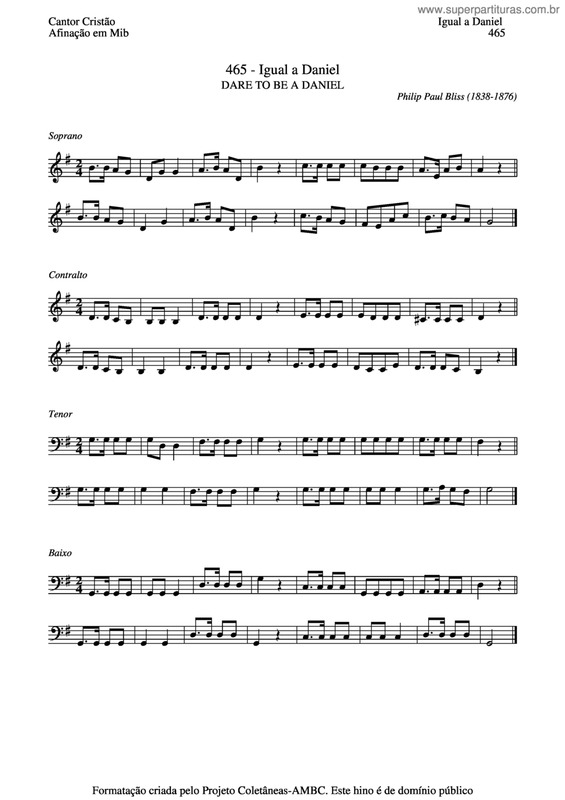 Partitura da música Igual A Daniel v.4