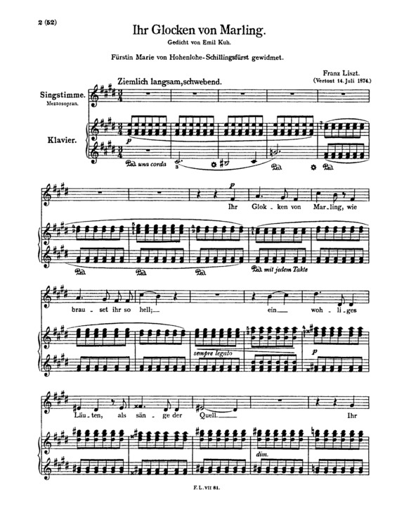 Partitura da música Ihr Glocken Von Marling S.328