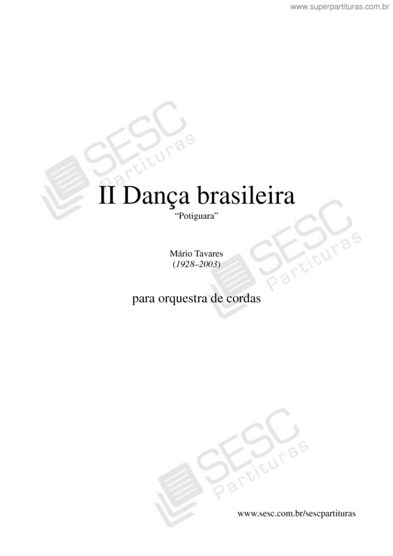 Partitura da música II Dança brasileira v.2