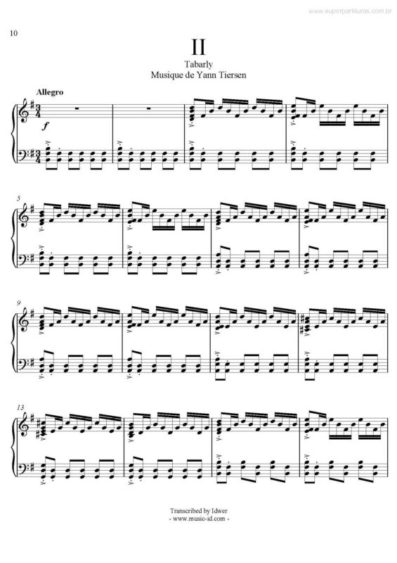 Partitura da música II