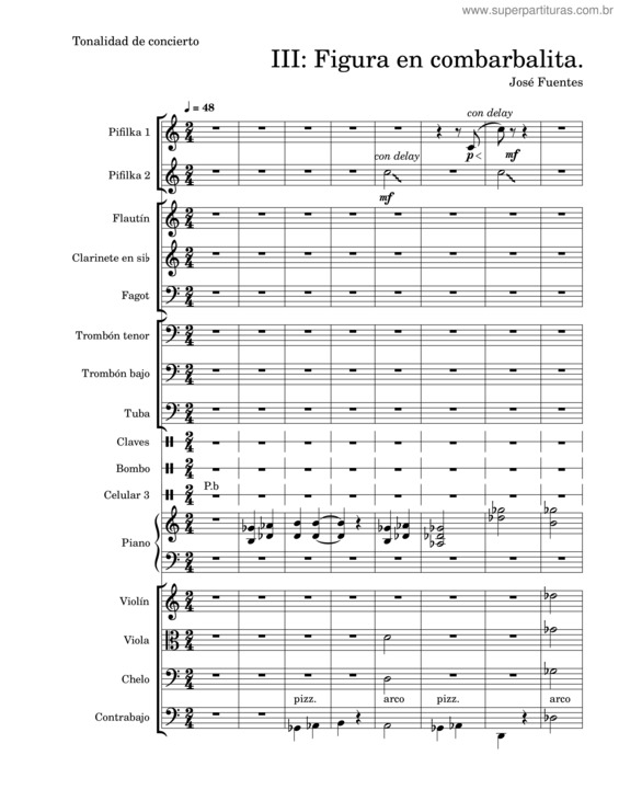 Partitura da música Iii – Figura En Combarbalita