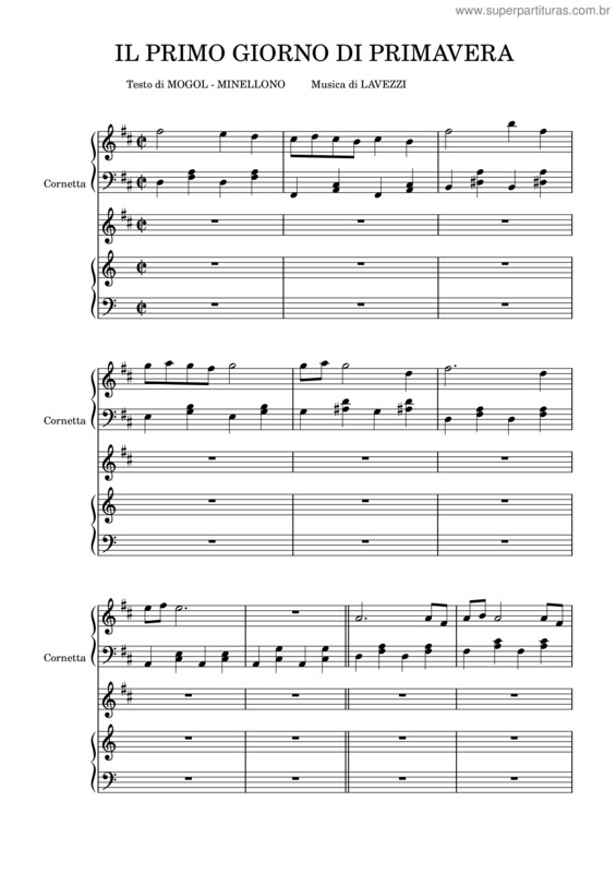 Partitura da música Il Primo Giorno Di Primavera – I Dik Dik Il Primo Giorno Di Primavera