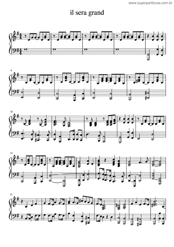 Partitura da música Il Sera Grand