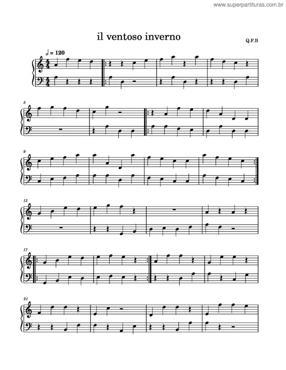 Partitura da música Il Ventoso Inverno