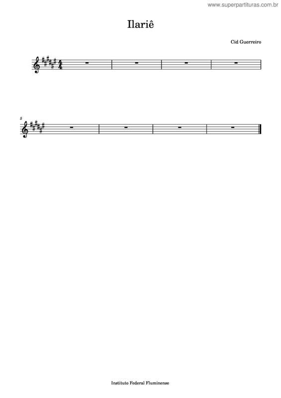 Partitura da música Ilariê v.3