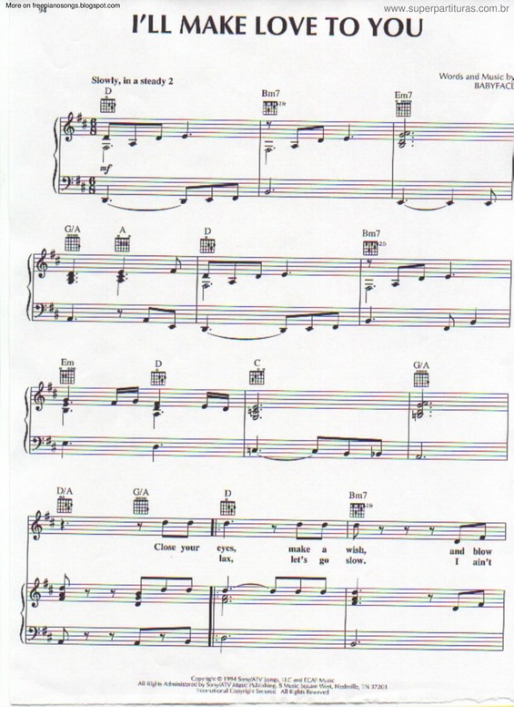 Partitura da música Ill Make Love To You