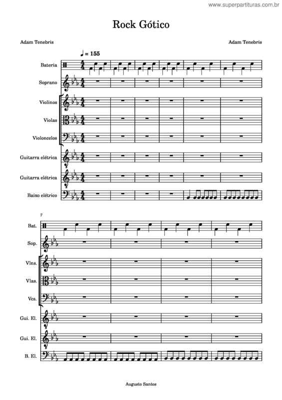 Partitura da música Ilusão E Vaidade – Adam Tenebris
