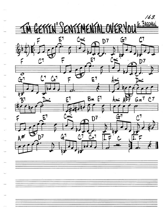 Partitura da música Im Gettin Sentimental Over You v.7