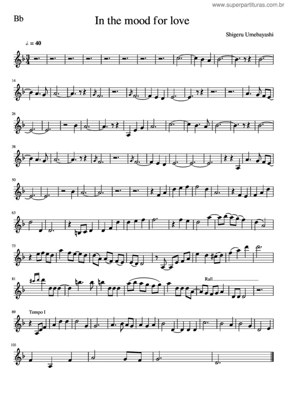 Partitura da música Im In The Mood For Love – Doris Day