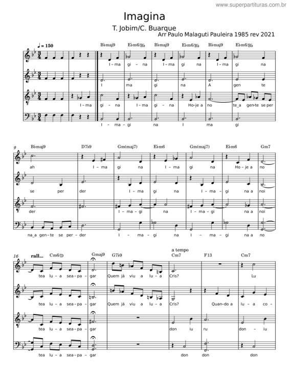 Partitura da música Imagina v.5