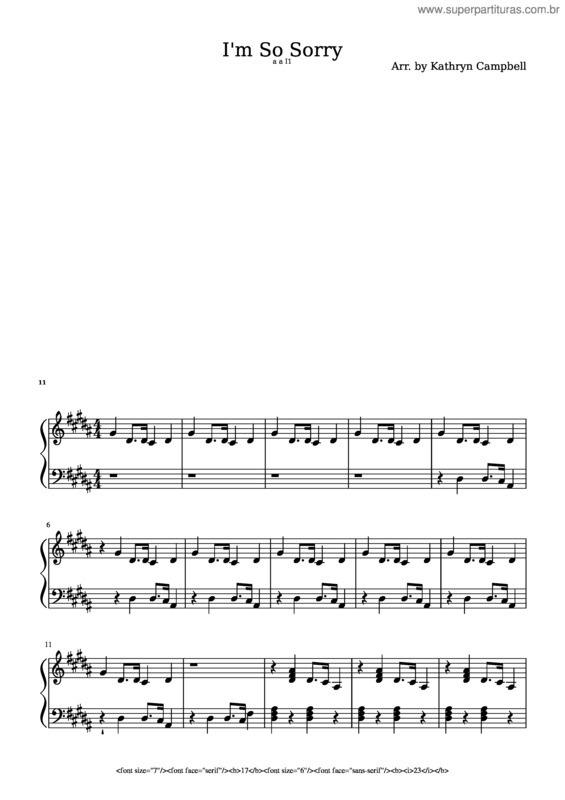 Partitura da música Imagine Dragons Im So Sorry