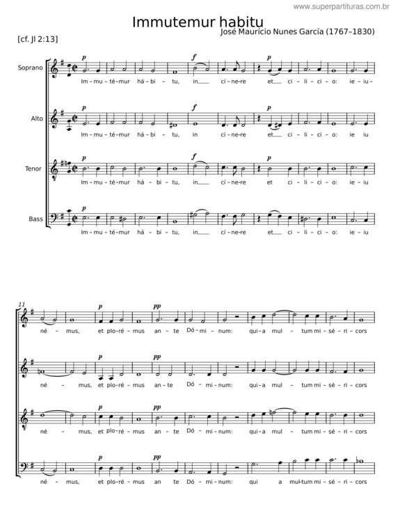 Partitura da música Immutemur Habitu