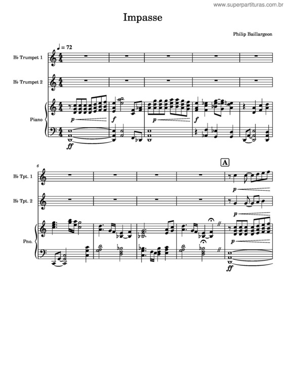 Partitura da música Impasse