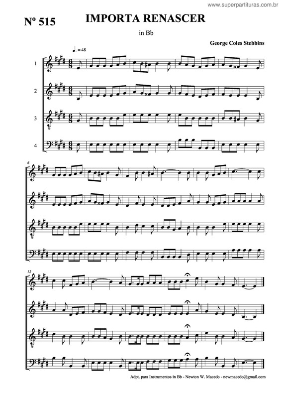 Partitura da música Importa Renascer v.2