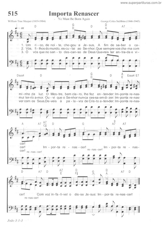 Partitura da música Importa Renascer