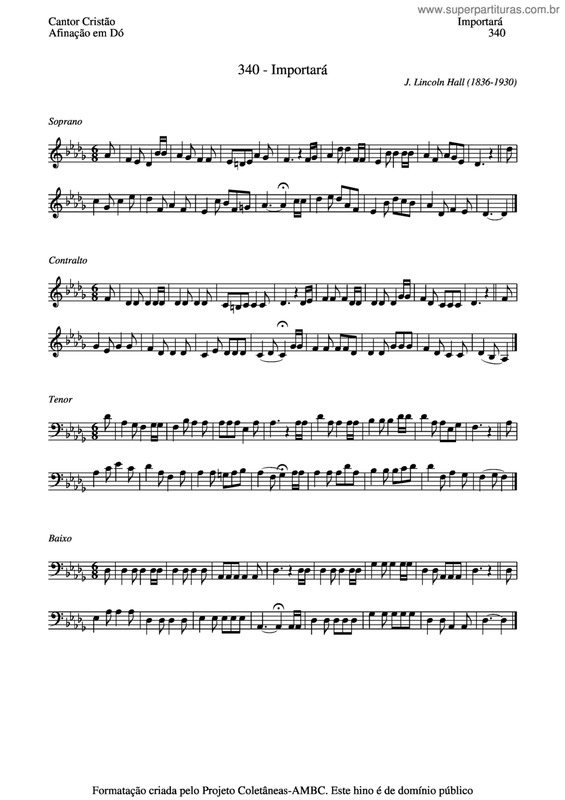 Partitura da música Importará v.2