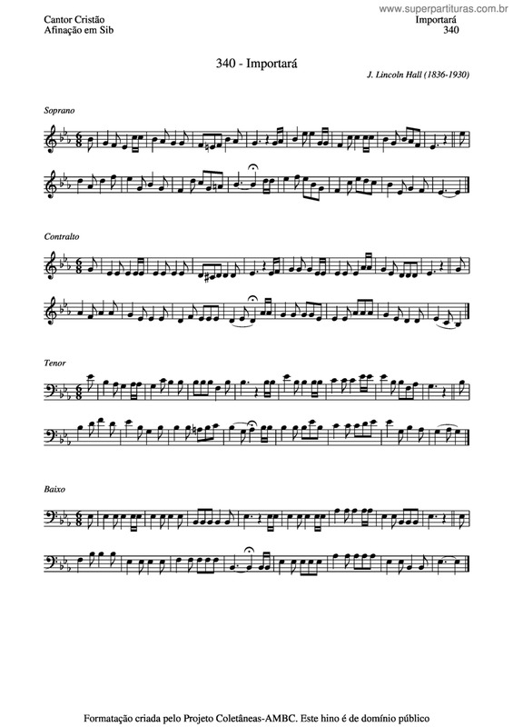 Partitura da música Importará v.3