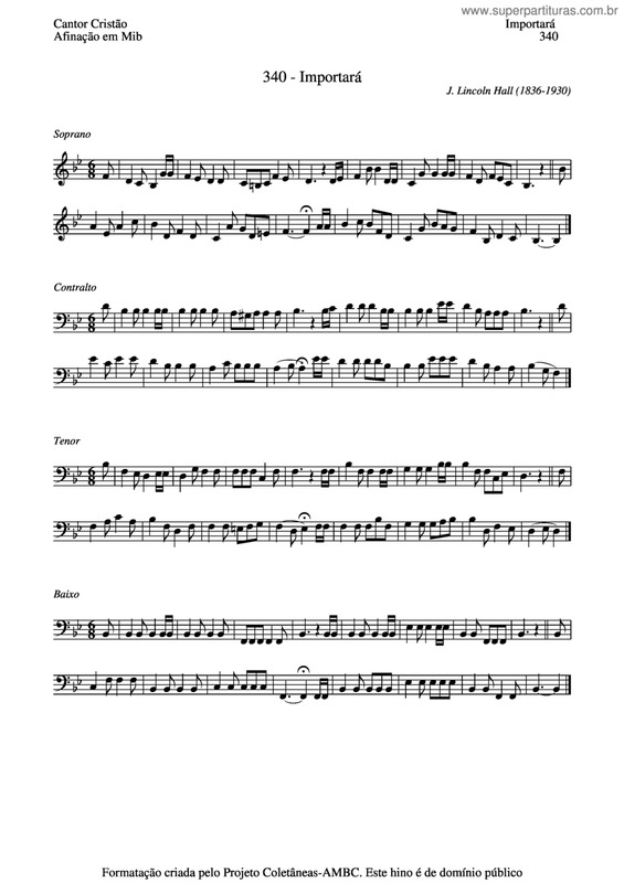 Partitura da música Importará v.4