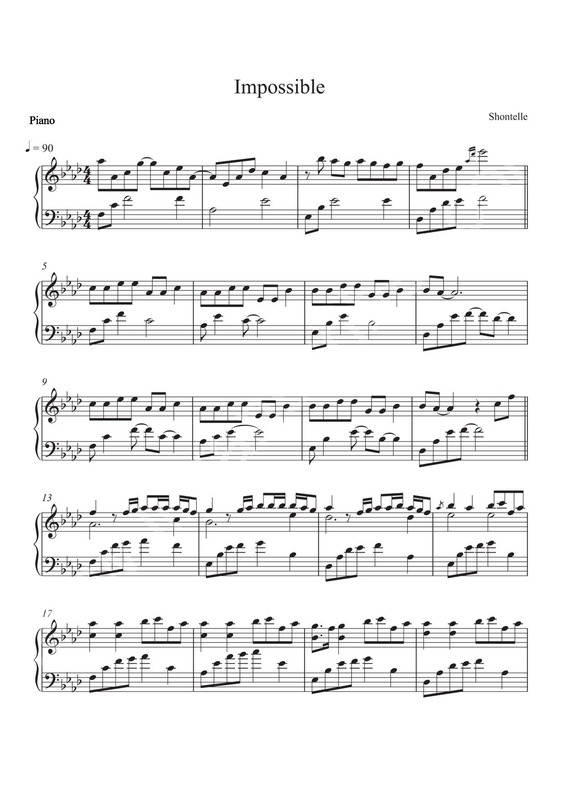 Partitura da música Impossible v.4