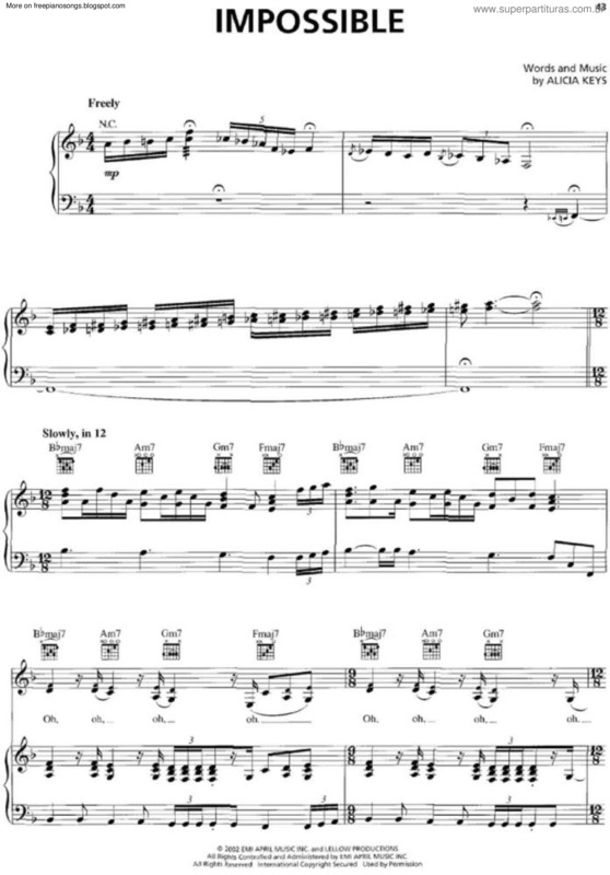 Partitura da música Impossible v.5