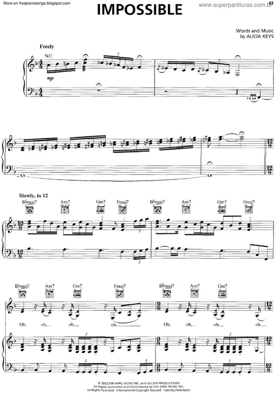 Partitura da música Impossible v.6