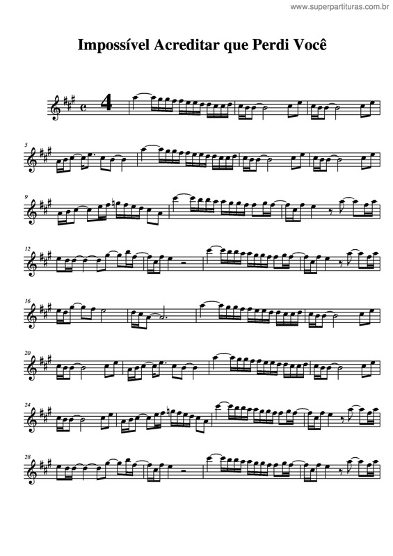 Partitura da música Impossível Acreditar Que Perdi Você v.4