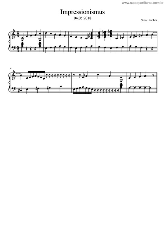 Partitura da música Impressionismus Komposition 4