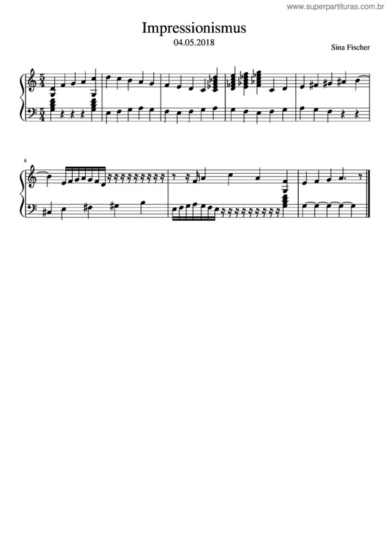 Partitura da música Impressionismus Komposition