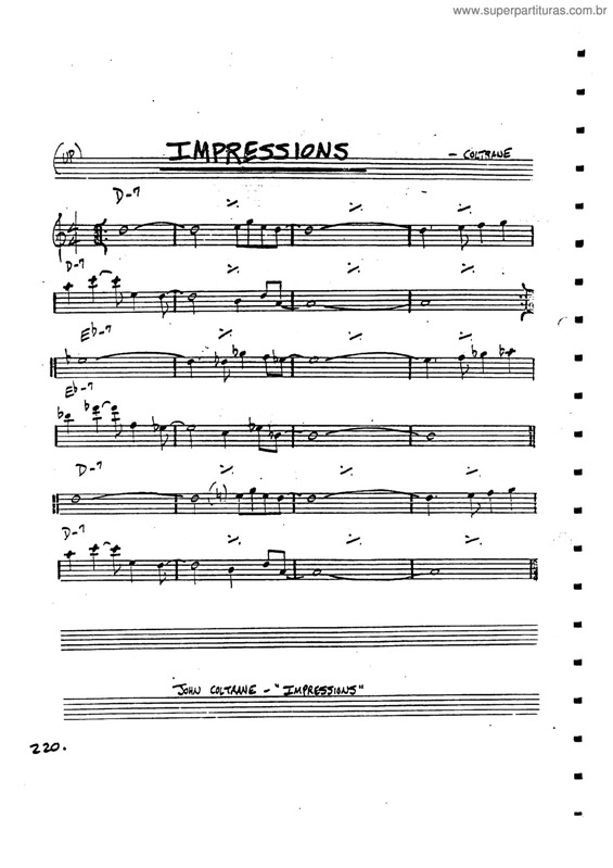 Partitura da música Impressions v.2