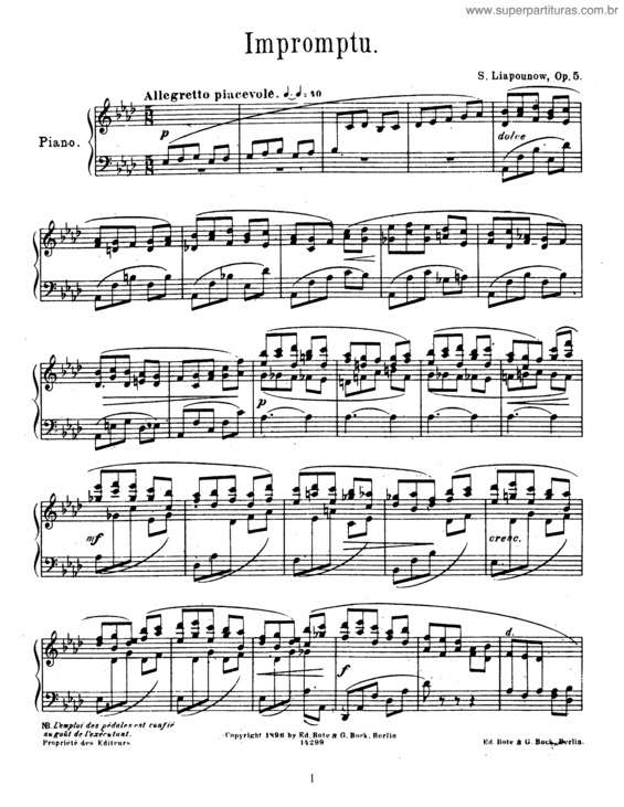 Partitura da música Impromptu v.3