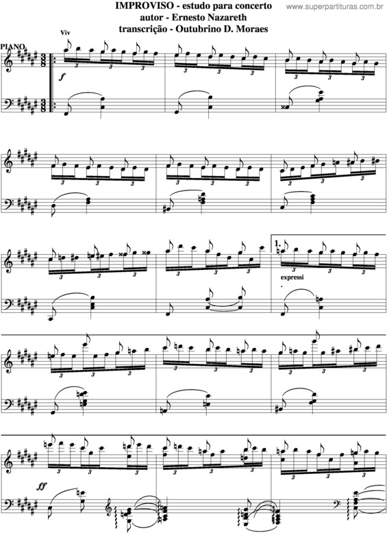 Partitura da música Improviso v.2