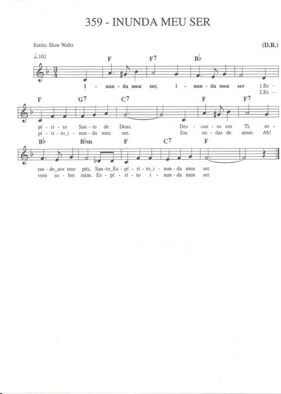 Partitura da música Imunda Meu Ser