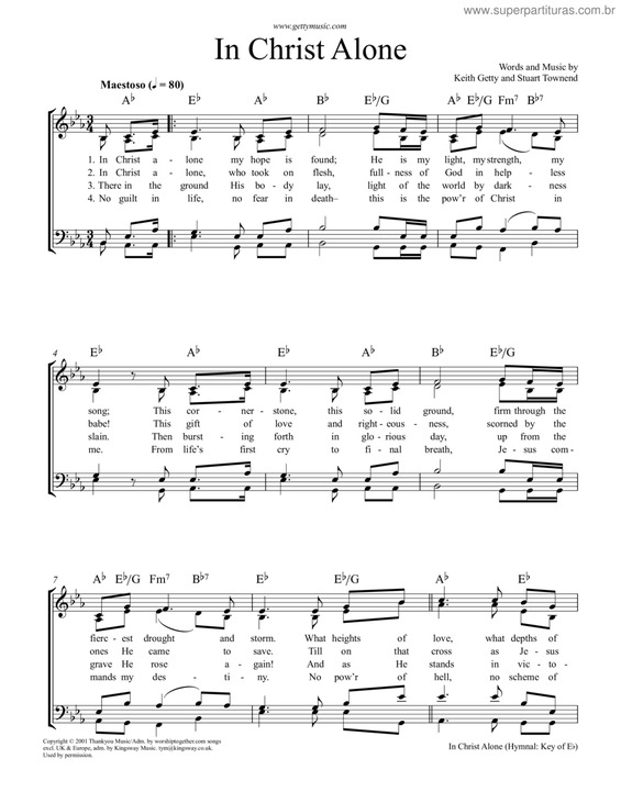 Partitura da música In Christ Alone v.4