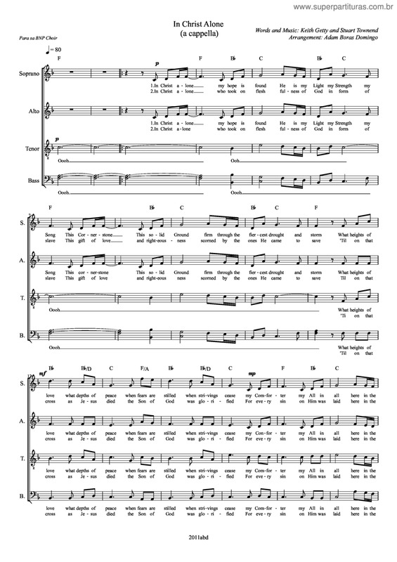 Partitura da música In Christ Alone v.5