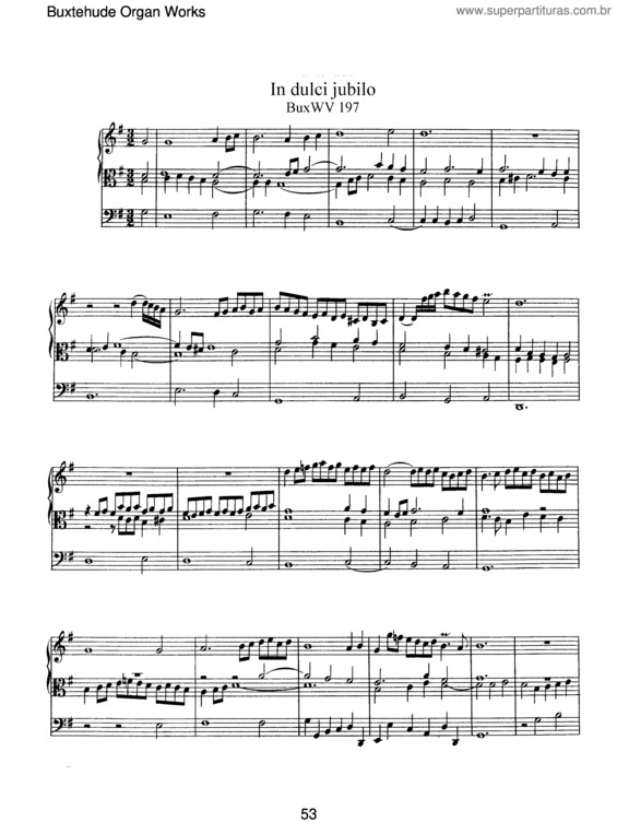 Partitura da música In dulci jubilo v.2