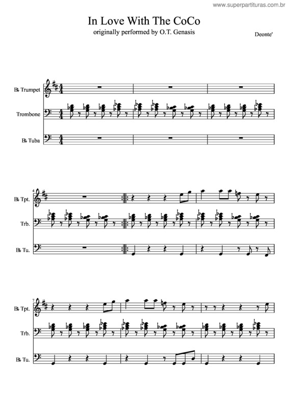 Partitura da música In Love With The Coco