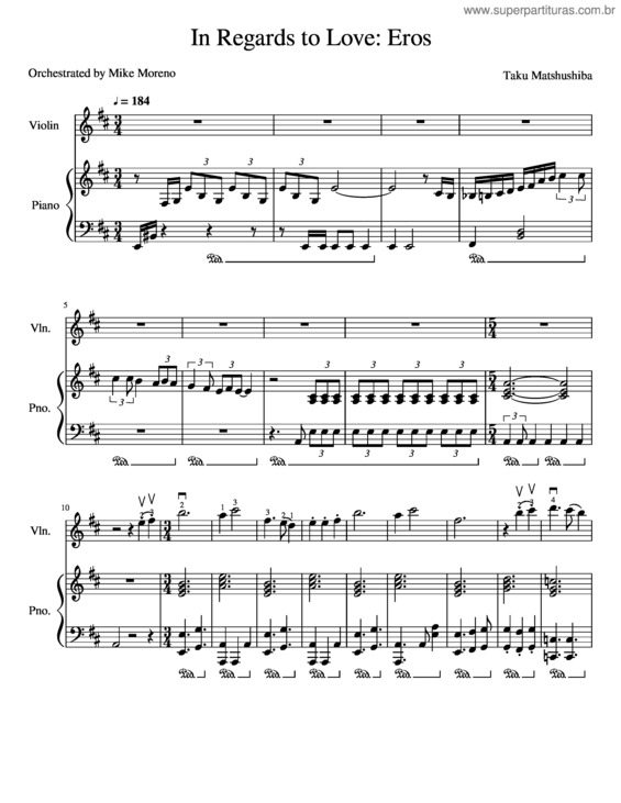 Partitura da música In Regards To Love: Eros v.4