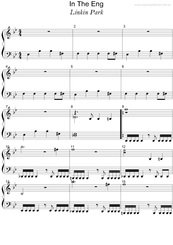 Partitura da música In The End