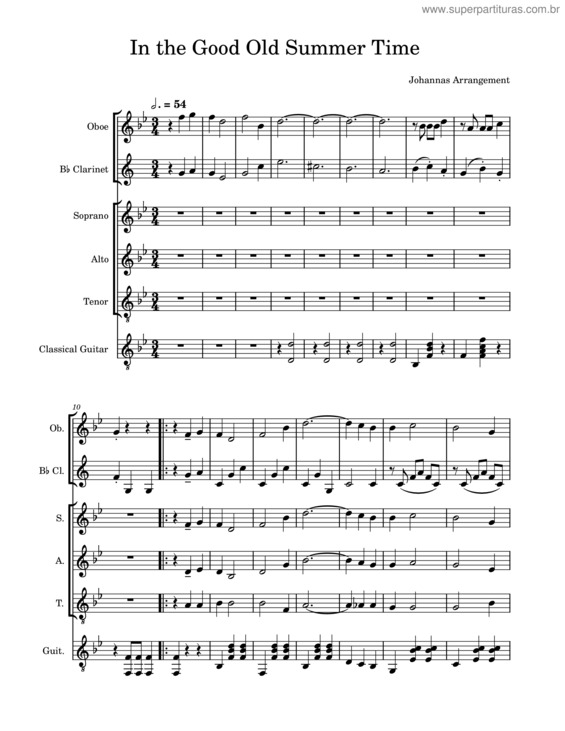 Partitura da música In The Good Old Summertime – Ren Shields And George Evans v.2