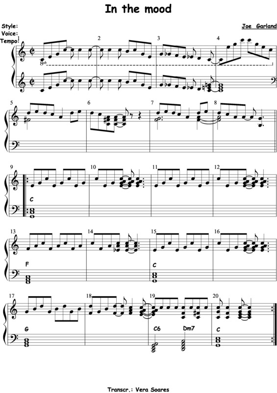 Partitura da música In The Mood v.7